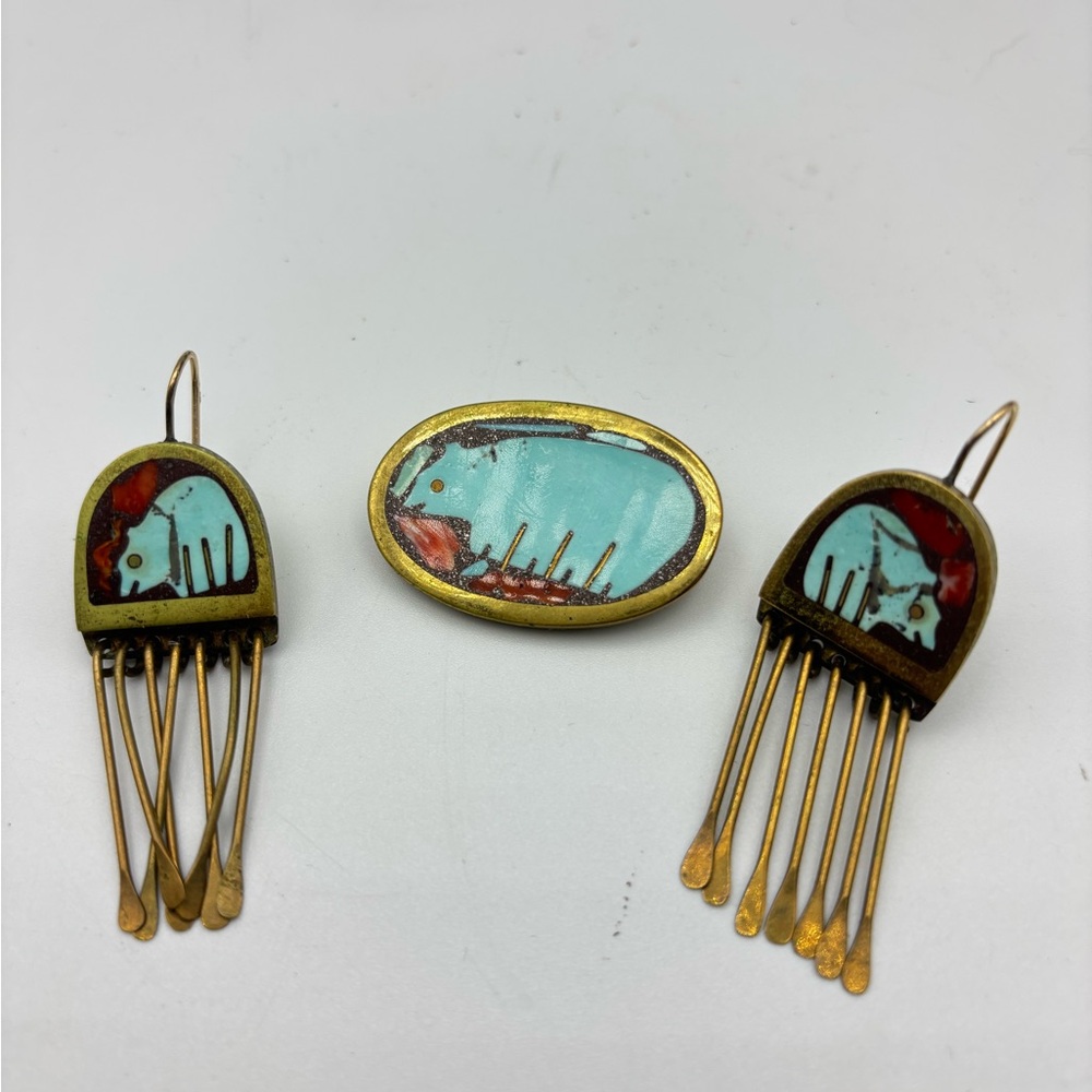 TURZA WELLS & ANDREW SHOWS
EARRINGS & BROOCH SET